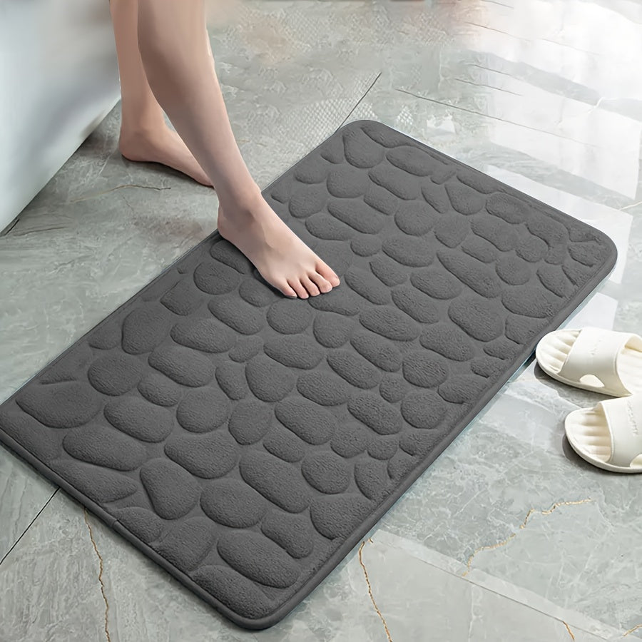 Ultra-absorbent bath mat with high-density memory foam, non-slip design, and super soft luxury feel, perfect for tubs and showers.