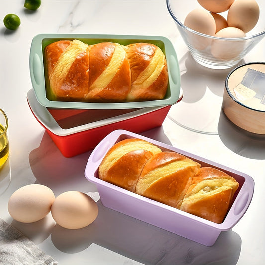 Silicone Non-Stick Pirog Qozonlari To'plami - Non Pishirish uchun 2 Ta Oson Olib Tashlanadigan To'rtburchak Pirog Qozonlarini o'z ichiga oladi. Egiluvchan va BPA dan xoli, bu silikon qoliplar tost, brownie va pirog tayyorlash uchun mukammaldir.