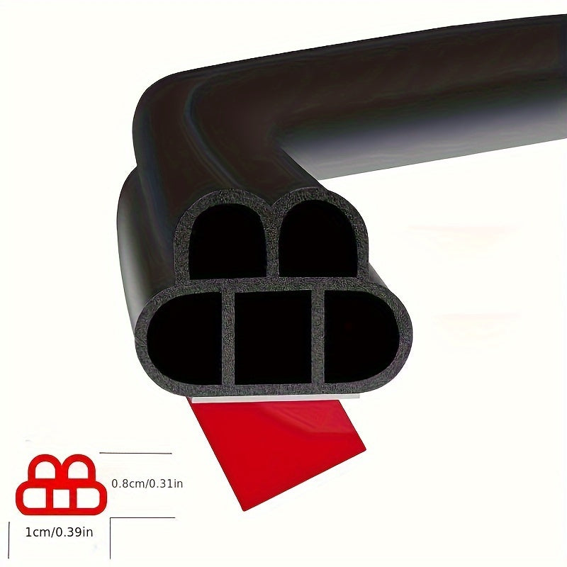 5-Hole Automotive Rubber Door Seal Strip with Double-Layer Noise Reduction