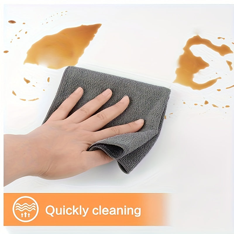 White Ultra-Soft Microfiber Cleaning Cloths, Set of 50, 29.97cm x 29.97cm, Highly Absorbent and Lint-Free for Kitchen, Bathroom, Glass, and More