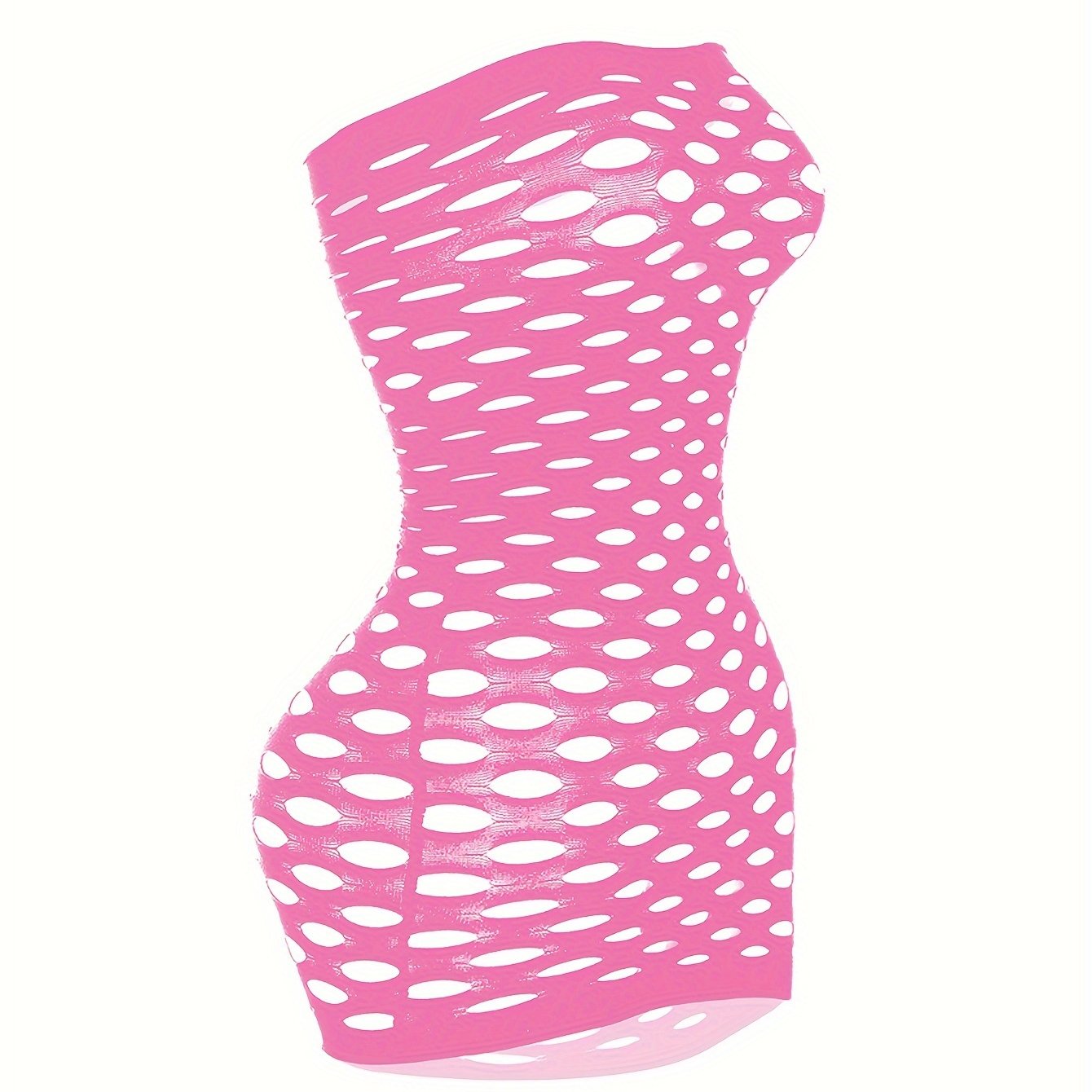 Sexy fishnet dress with cutouts, tube bodycon babydoll lingerie - bodystocking.