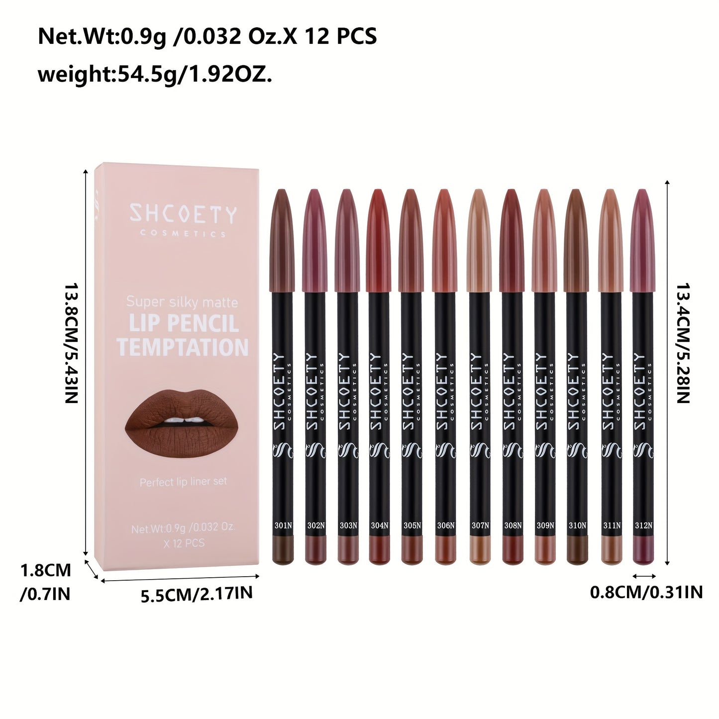 12-piece matte non-stick lip liner set, perfect for Mother's Day makeup.