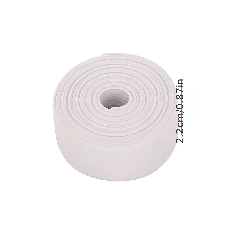 Self adhesive caulk tape for bathroom and kitchen sealing.