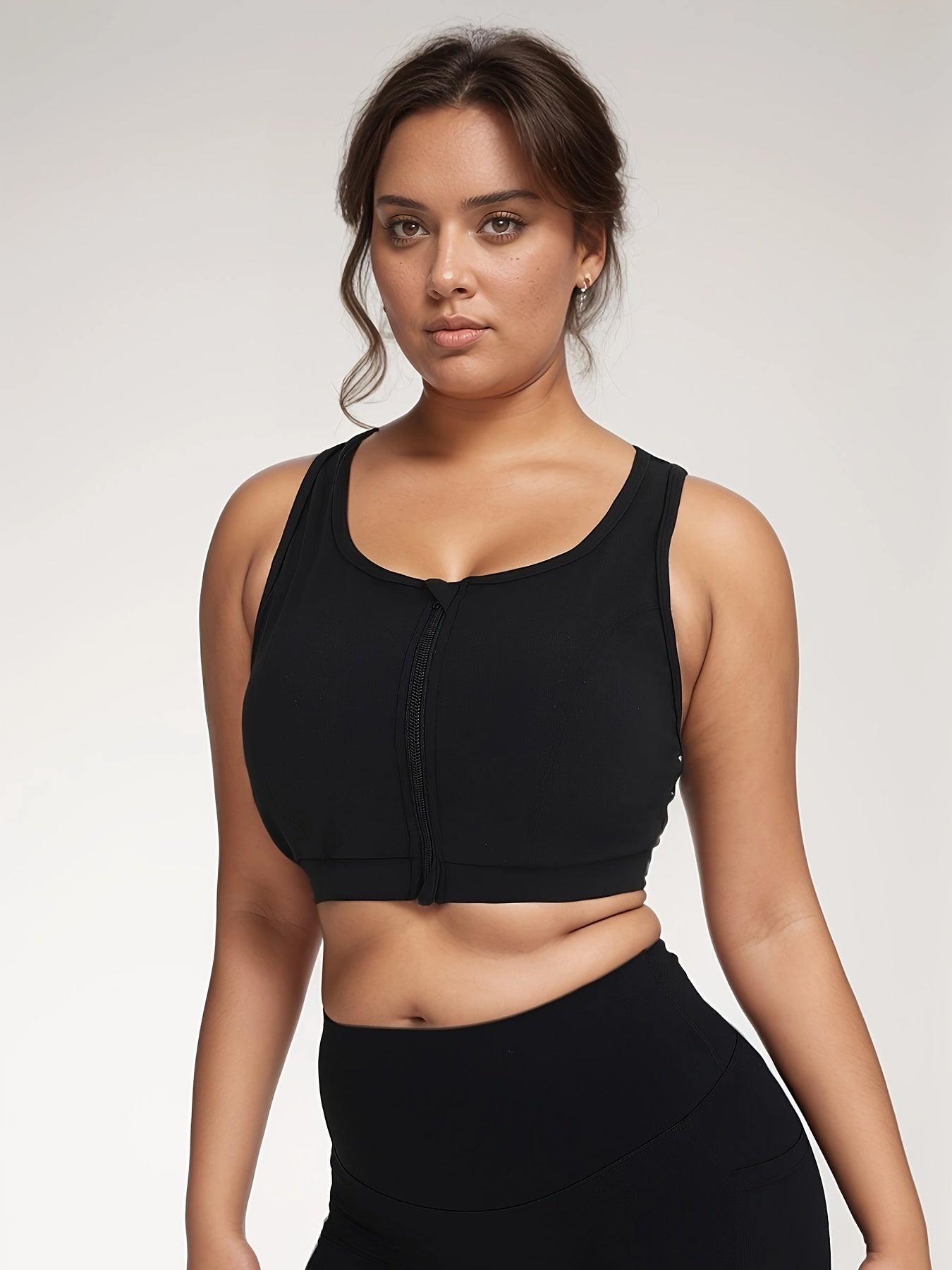 Plus Size Black Sports Bra