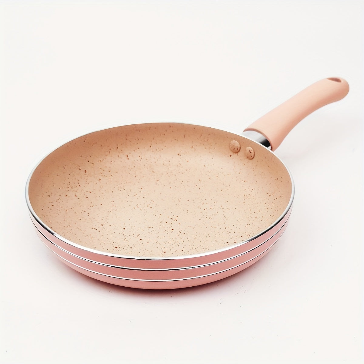 Small Non-Stick Aluminum Frying Pan in Delicate Pastel Colors, Safe for Dishwasher, Kitchenware Set for Single Serving