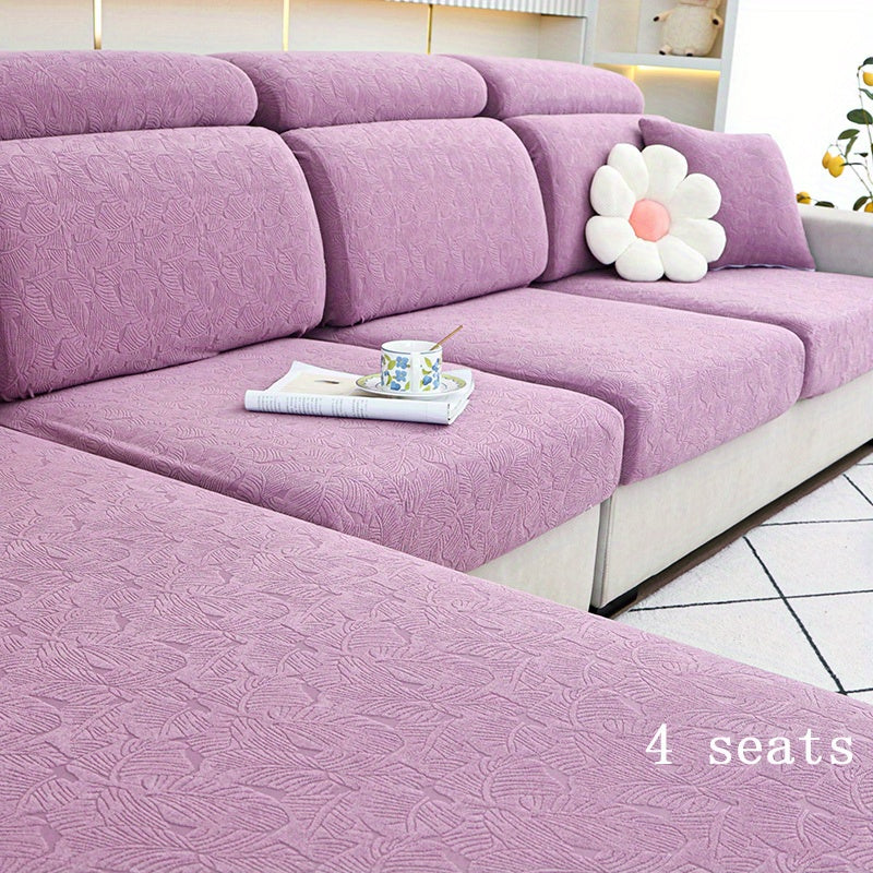 Thick Jacquard sofa cushion cover with elastic-band, perfect furniture protection for bedroom, office, or living room.