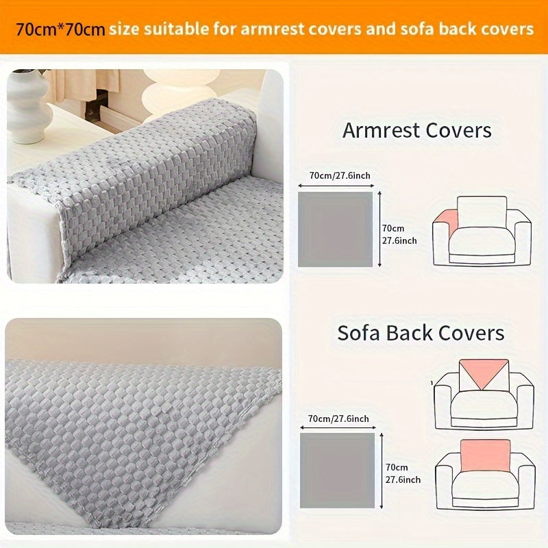 Non-slip sofa cover with honeycomb pattern, ideal for all seasons and protecting furniture in any room.