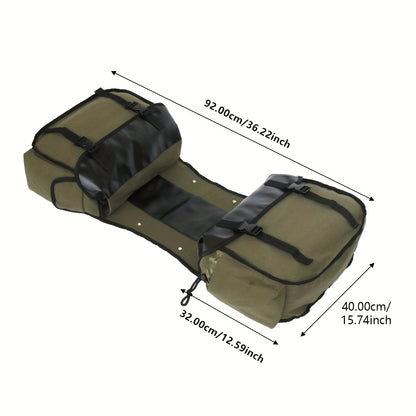 Universal large capacity canvas saddle bag for motorcycles, suitable for various bike brands.