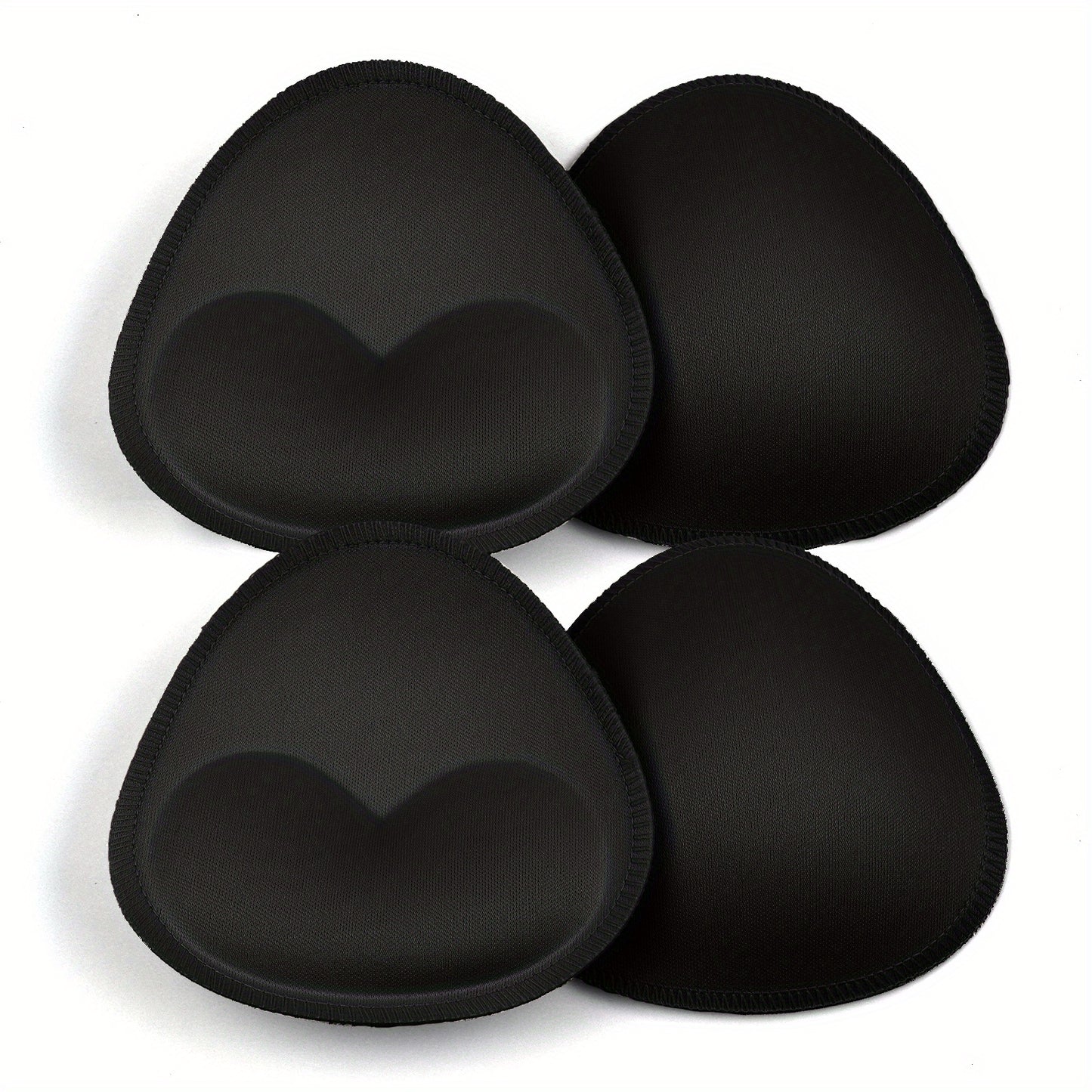 Two pairs of reusable bra insert pads for enhancing the chest invisibly.