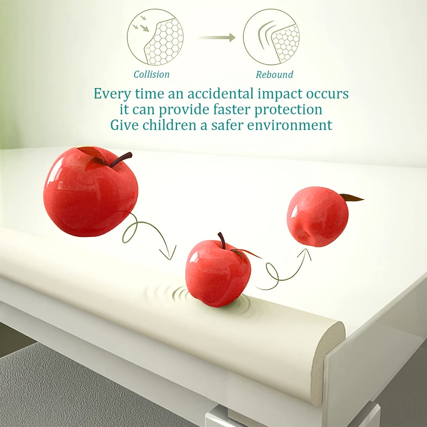 Child Safety Corner Bumpers - Table and Bed Edge Protectors to Prevent Collisions, Made of Nitrile Foam, Comes in Gray, Pink, and Ivory White