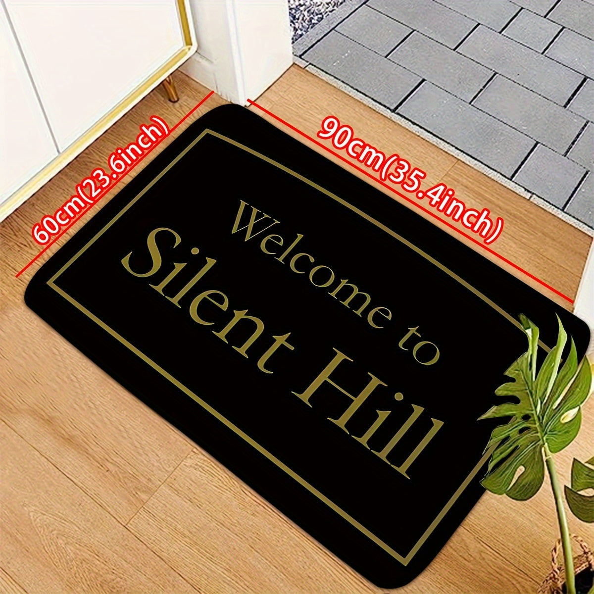 Experience the serenity of Silent Hill with our Soft Fleece Non-Slip Bath Mat - Choose from a variety of sizes