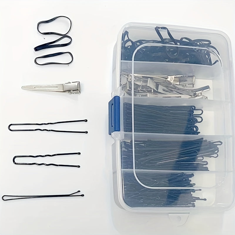 Portable organizer box with multiple compartments for various items like embroidery supplies, beauty tools, and hair accessories. Ideal for home organization.