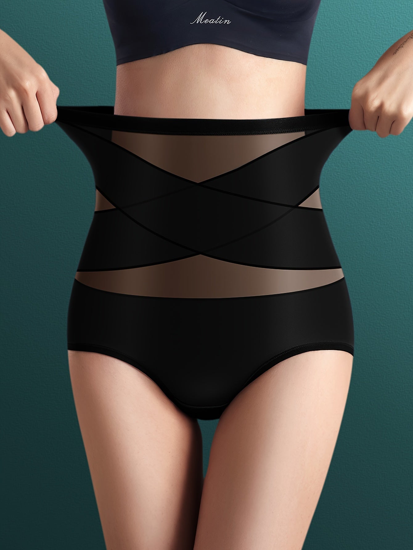 High waisted body shaper underwear with tummy control.