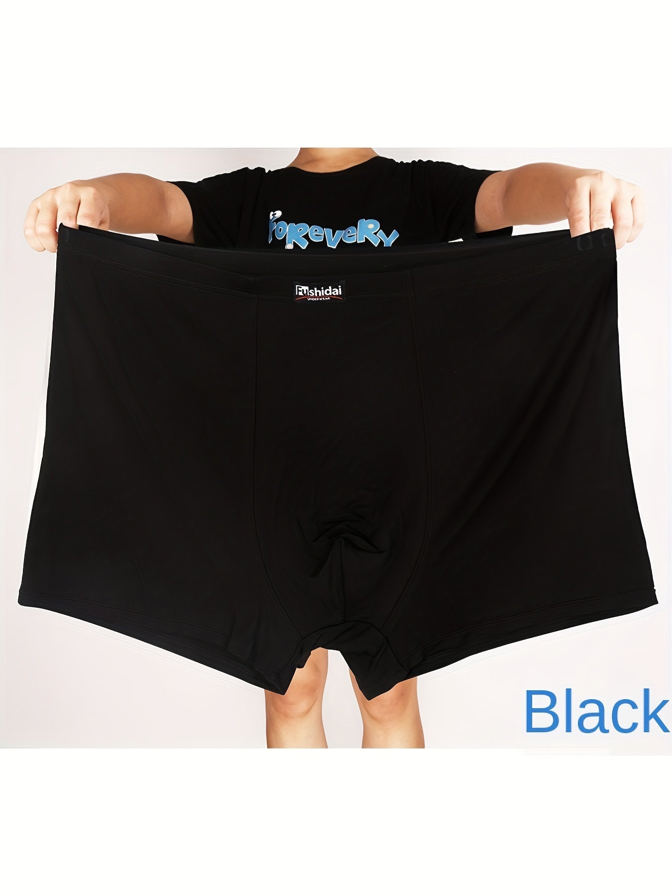 3pcs Men's Plus Size Modal Boxer Briefs, Breathable and Soft, Casual Loose Underwear for Dad or Grandpa