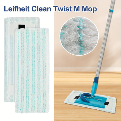 The DLAIMI Replacement Mop Cloth is compatible with Leifheit/Leifer Clean Microfiber Mops and provides superior dirt and water absorption for wet and dry cleaning. It is effortless to clean and perfect for upkeeping balconies, living rooms, bedrooms, and