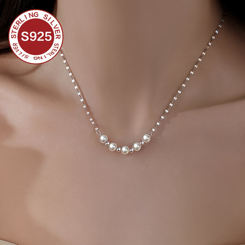 This exquisite pearl necklace is hypoallergenic and designed with a touch of luxury, perfect for women who appreciate high-end jewelry. A versatile and chic clavicle chain, it is ideal for special occasions like Valentine's Day or Mother's Day, and makes