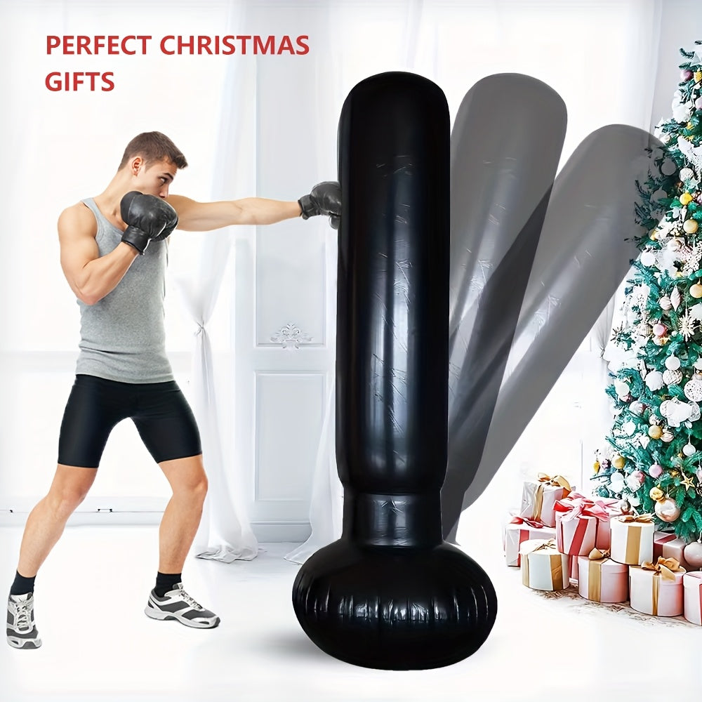 Compact and lightweight vertical punching bag for home gym and training parties, with quick rebound and relaxation benefits. Foldable PVC boxing column in mixed color, perfect for fitness