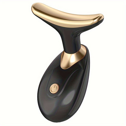 Portable neck and facial massager for home beauty, battery-powered (AAA), personal care electronics.