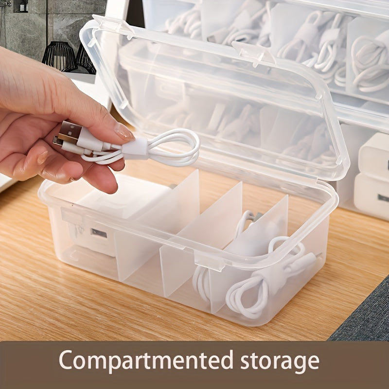 Multi-functional cable organizer made of sturdy plastic, perfect for home and office