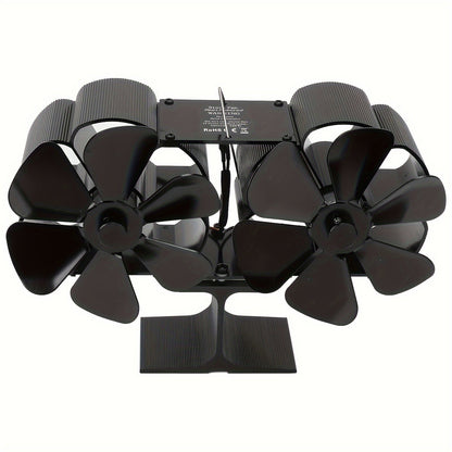 The Anirun Heat Powered Fireplace Fan is a 6-blade, self-starting fan that is resistant to high temperatures and operates silently. Made of portable metal, this exhaust fan efficiently circulates heat without the need for electricity. It is ideal for