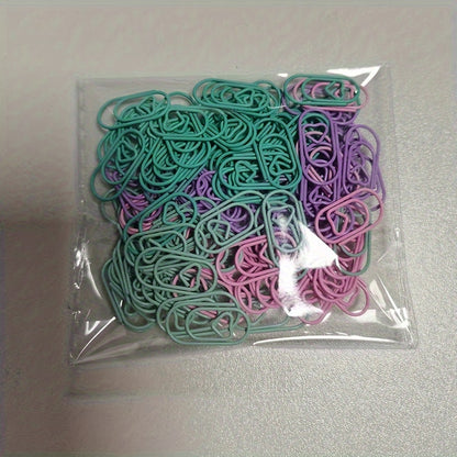 100 mini love paper clips in 4-colors, packed in opp bag