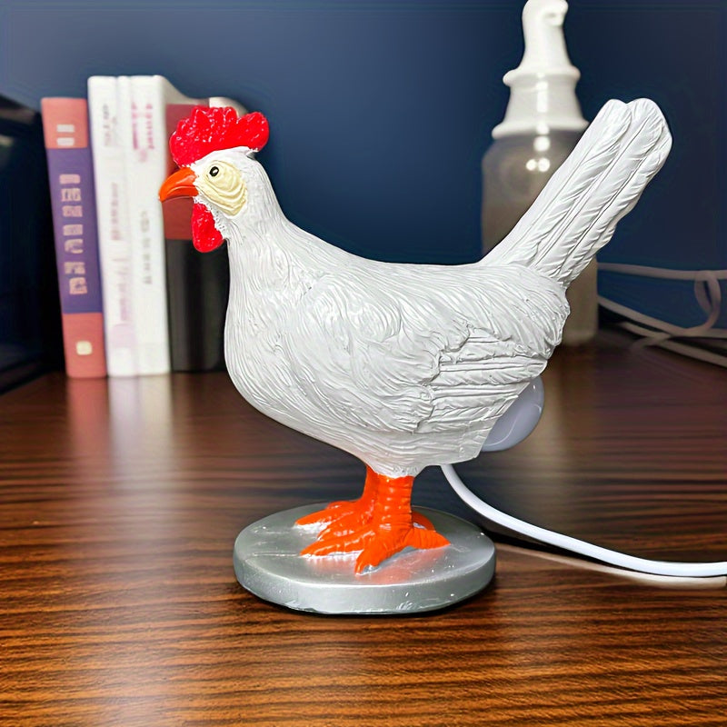 1pc Chicken Butt Lamp, Cute Rooster Resin Desktop Ornament LED Light for Home Decor and Gifts.