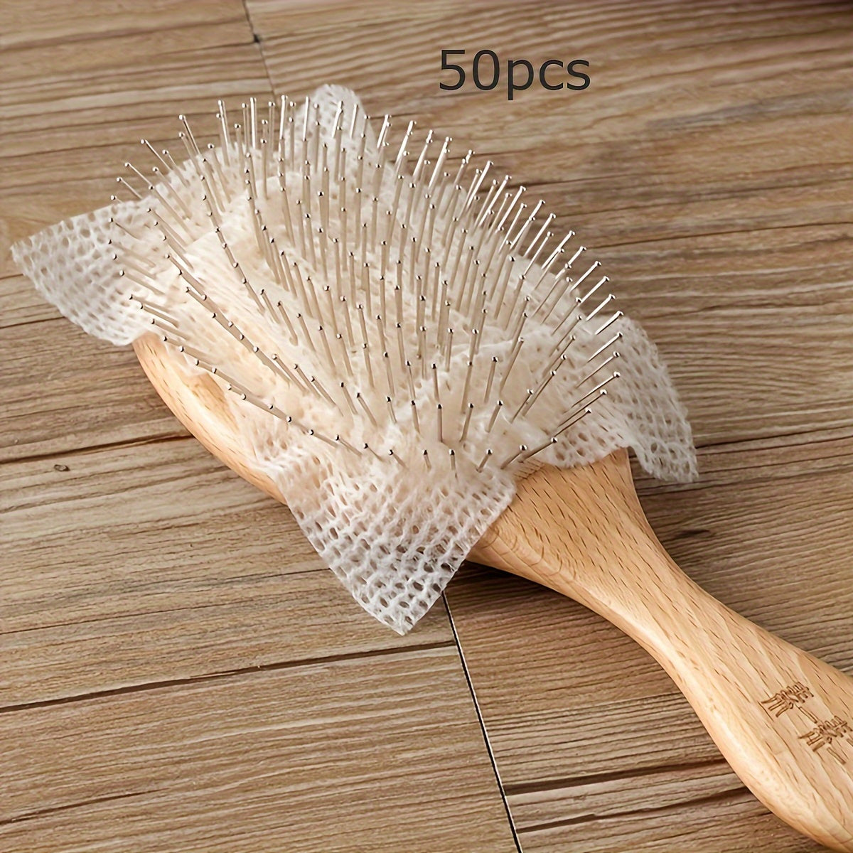 50 pieces of air cushion comb cleaning nets - a versatile hairbrush cleaner for use at home and outdoors, no batteries needed.