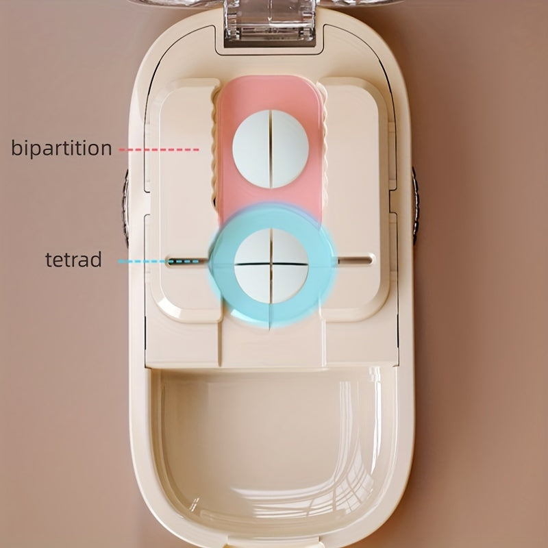 E-chu Pill Cutter: Portable medication dispenser for accurate splitting and organizing tablets.