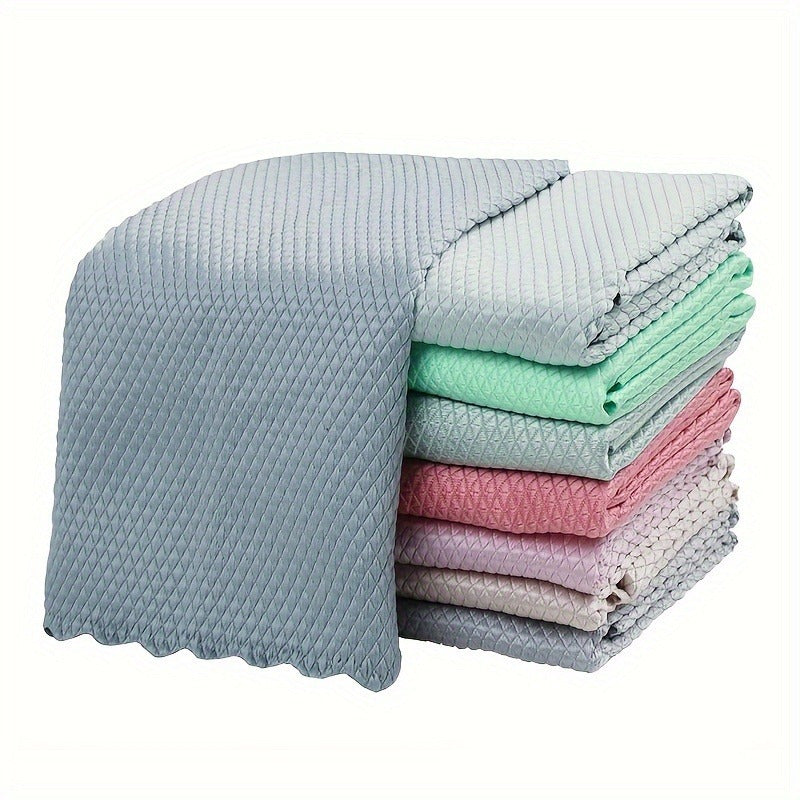 Magic Microfiber Cleaning Cloths, Set of 5 – No Streaks, No Lint, Environmentally-Friendly, Perfect for Removing Fingerprints, Water Stains, and Dust – Convenient for Use in Kitchens, Bathrooms, on Mirrors, Glass, and More. Handy Kitchen Cleaning Aid