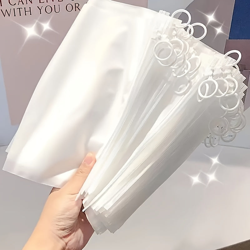 20 large frosted transparent ziplock bags for portable, waterproof, and multi-purpose storage of daily essentials. Zipper pouch bags made of plastic material.