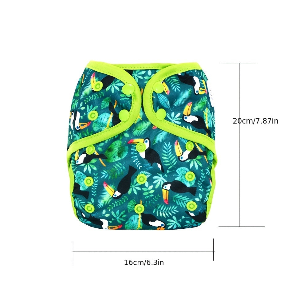 Cloth Diaper Cover Nappy Waterproof Breathable Adjustable Snap Closure Baby Diapers in One Size