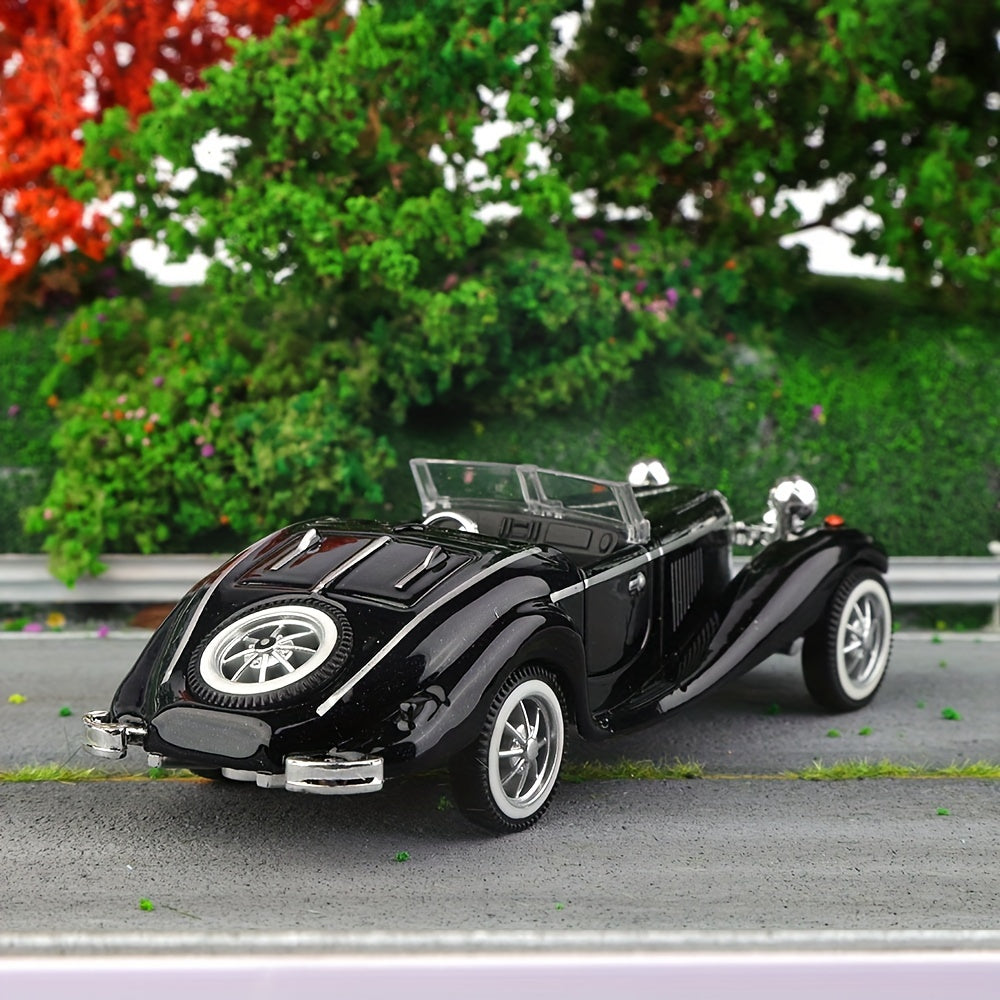 1:32 Scale Alloy Classic Retro Convertible Old Car Model Toy with Openable Door, Great Boy's Birthday Gift