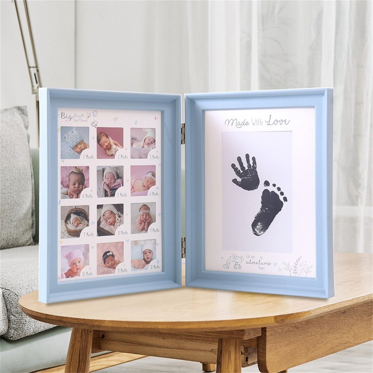 Commemorate 100 Days with our Anniversary Photo Frame - Preserve Your Baby's Prints and Capture Special Holiday Memories like Halloween, Thanksgiving, and Christmas