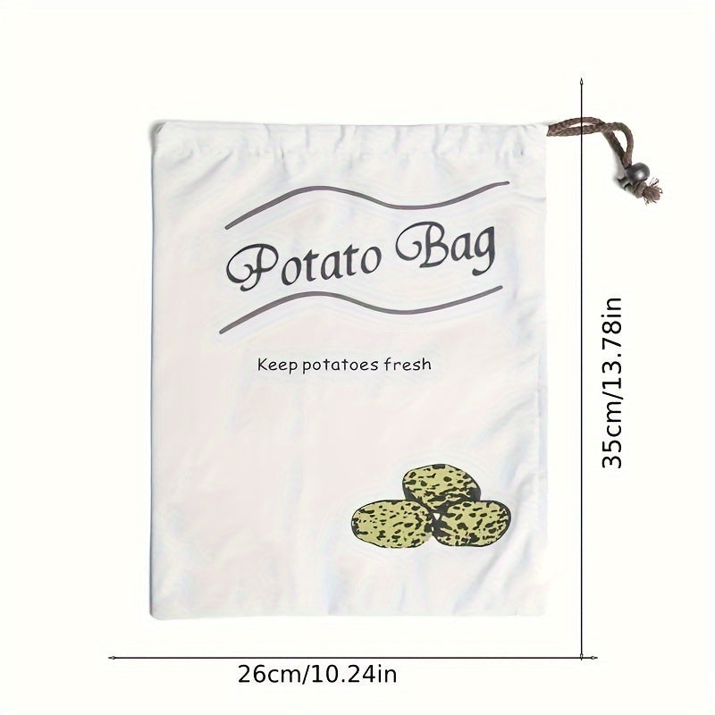 Long-lasting Canvas Bag for Storing Vegetables - Preserves Potatoes and Onions, Prevents Sprouting, and Organizes Kitchen