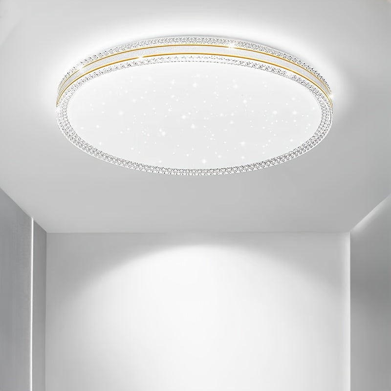 12.6-inch LED ceiling light fixture for bedroom, kitchen, hallway, corridor, or bathroom in 6000K daylight white. One piece included.