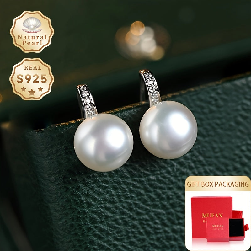 A must-have gift, the Gift Box Set includes a pair of Women's Fashion Dangle Earrings made of S925 Silver and featuring 8-9mm Full Pearl. These Strong Light Natural Freshwater Pearl Earrings showcase the beauty of Natural Pearls, with slight variations