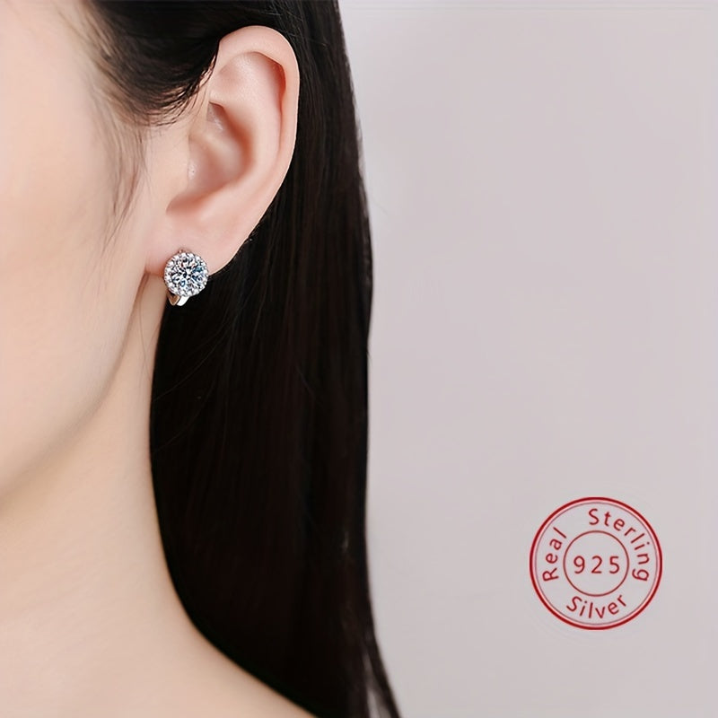 Celebrate Easter in style with these stunning moissanite earrings made from 925 sterling silver. Weighing 2.7g (0.095oz), these sparkling earrings are the perfect gift for any woman in your life.