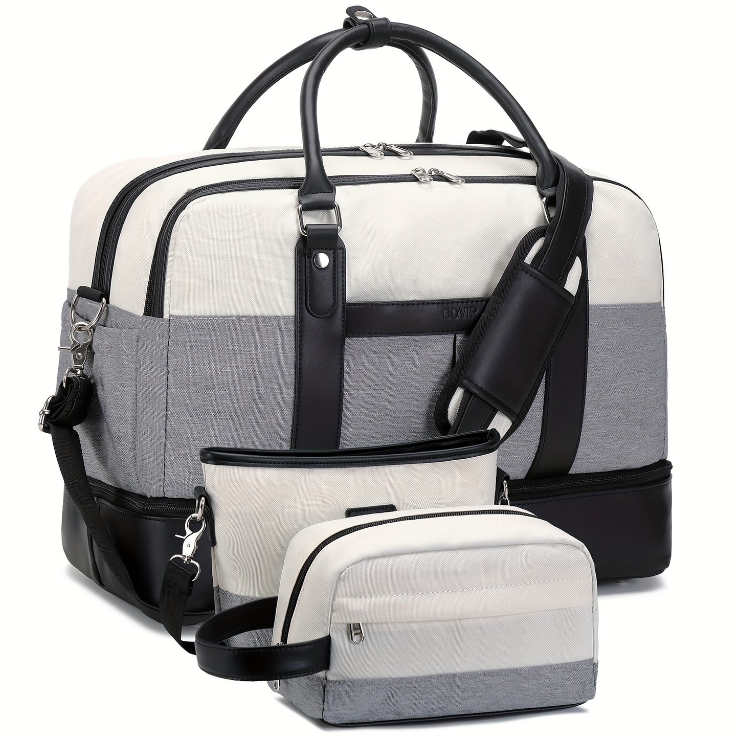 Sleek, spacious travel bag with detachable strap for daily use.