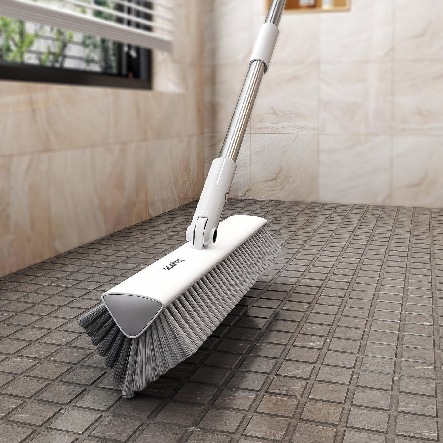 Joybos 2-in-1 Rotating Gap Cleaning Brush - Reach Every Corner, Perfect for Bathroom & Kitchen Tiles, Walls, and Outdoor Surfaces