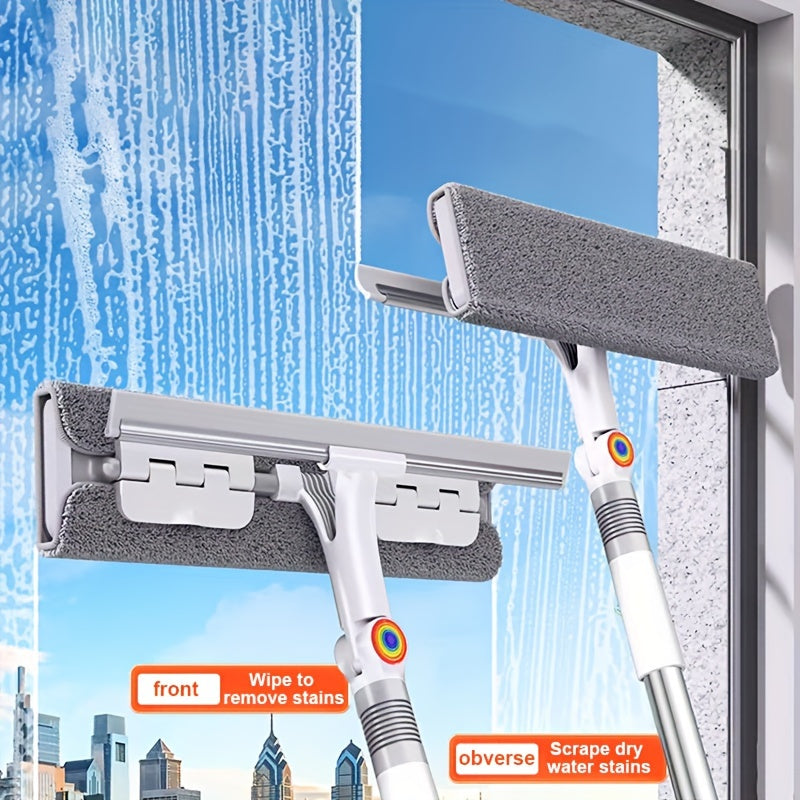 Versatile Glass Wiper with Plastic & Stainless Steel Components, Perfect for Cleaning Windows, Bathroom, Outdoor Surfaces, Walls, and Floors