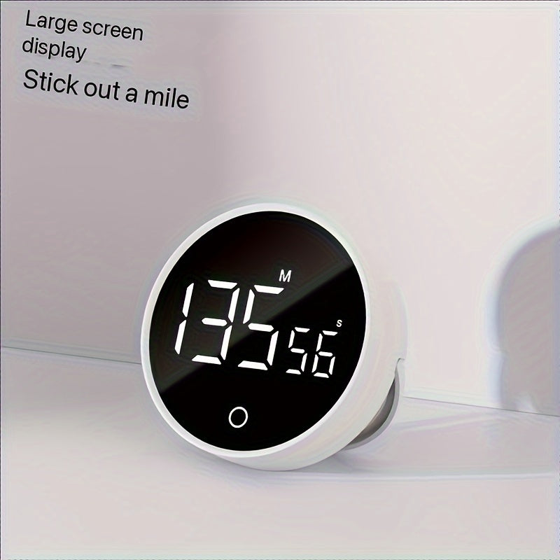 Rotating Kitchen Timer - 1 Piece, Silent Desktop Design with 200 Minutes Capability, Multi-Functional Plastic Time Manager and Reminder for Household Use (Batteries Not Included) - Perfect Kitchen Accessory