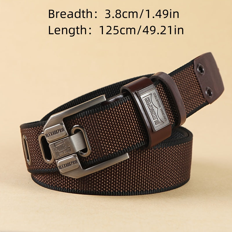 Men's Casual Canvas Strap with Alloy Pin Buckle, Durable and Flexible, Ideal Gift for Father, Elder, Boyfriend, and Friends