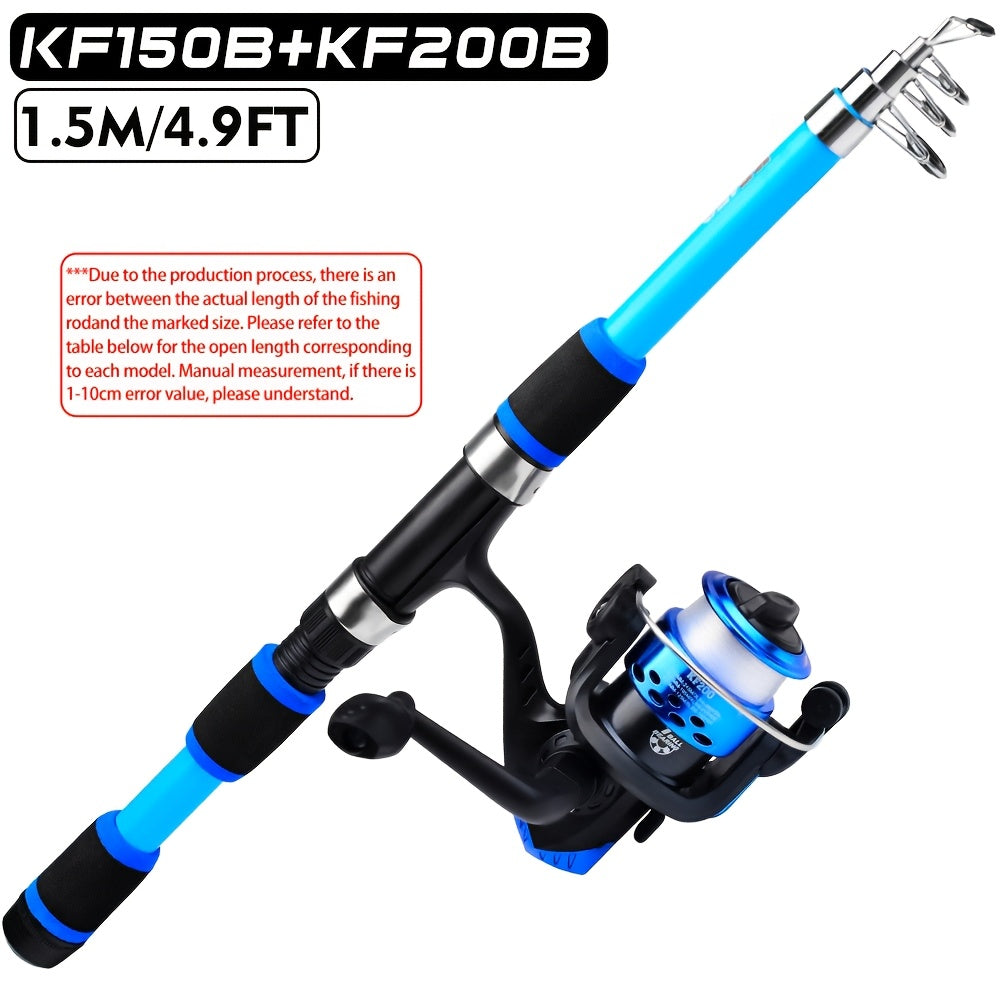 Proberos Ultra-Light Telescopic Fishing Rod - 149.35cm/179.83cm, Glass Fiber, Portable & Versatile