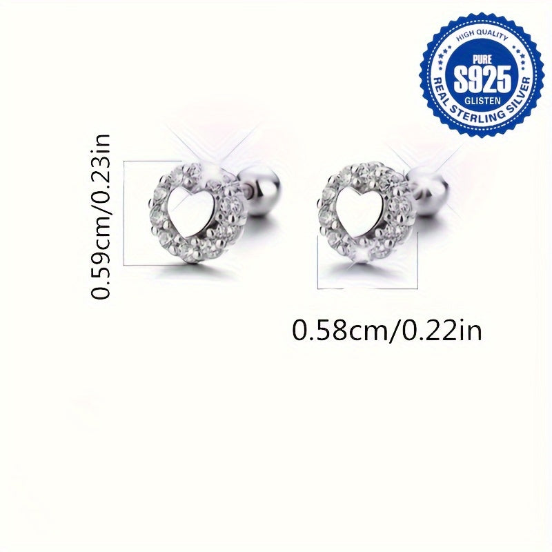 New Fashion 925 Sterling Silver Thread Stud Earrings exude a Simple yet Elegant Atmosphere. These Hypoallergenic Jewelry Love Ear Bone Studs are designed for Women with a distinct Personality. The Simple Style and Versatile Ear Jewelry make them a