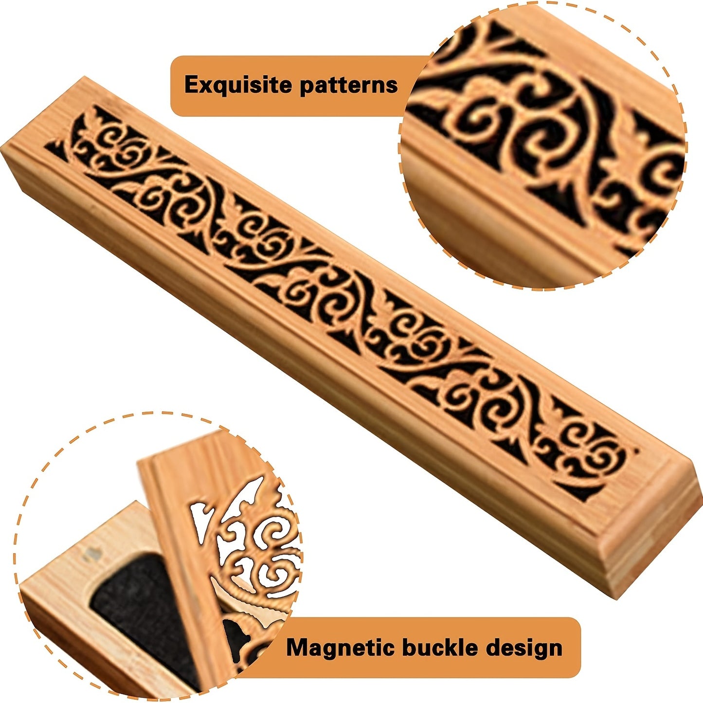 Wooden incense holder for home decoration and relaxation.