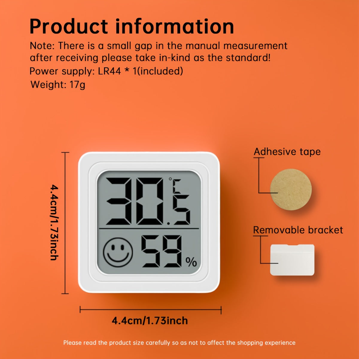 Set of 6 Mini Digital Hygrometer Thermometer Combos with LCD Display, Comfort Indicator, Battery Powered, Wall Mount or Stand Option - Plastic, for Adults.