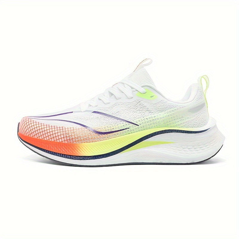 Men's lightweight running shoes with shock absorption, gradient color, and non-slip design for outdoor training.