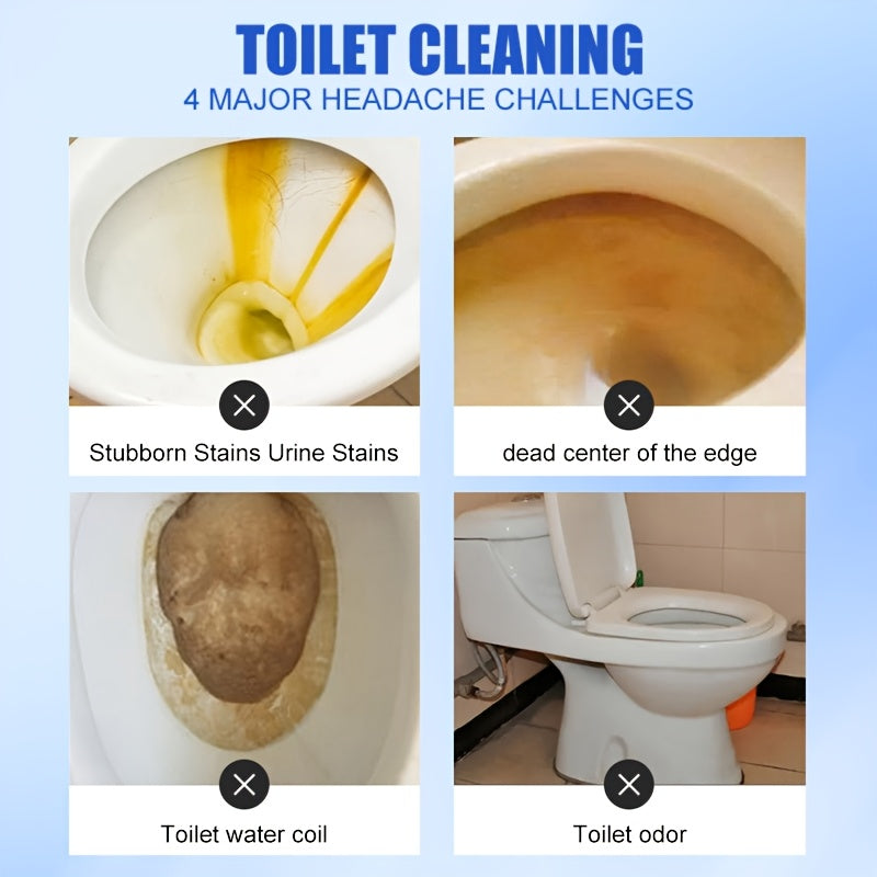 Tablets for automatic toilet cleaning that remove stains and odors, leaving a long-lasting fresh scent and fighting stubborn dirt for a thorough clean.