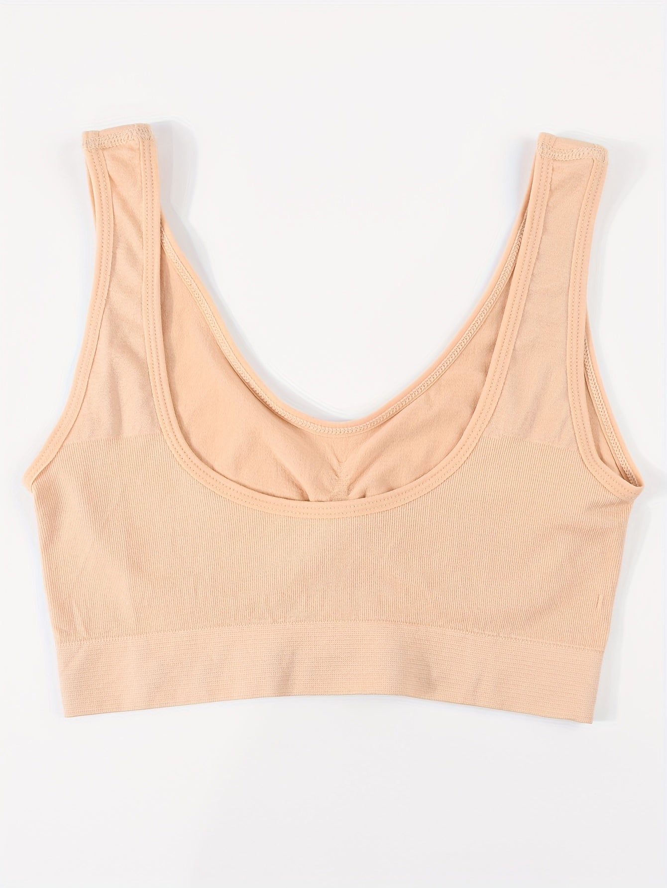 3 seamless high support sports bras for women made of polyamide and elastane. No padding, shockproof, wirefree comfort.