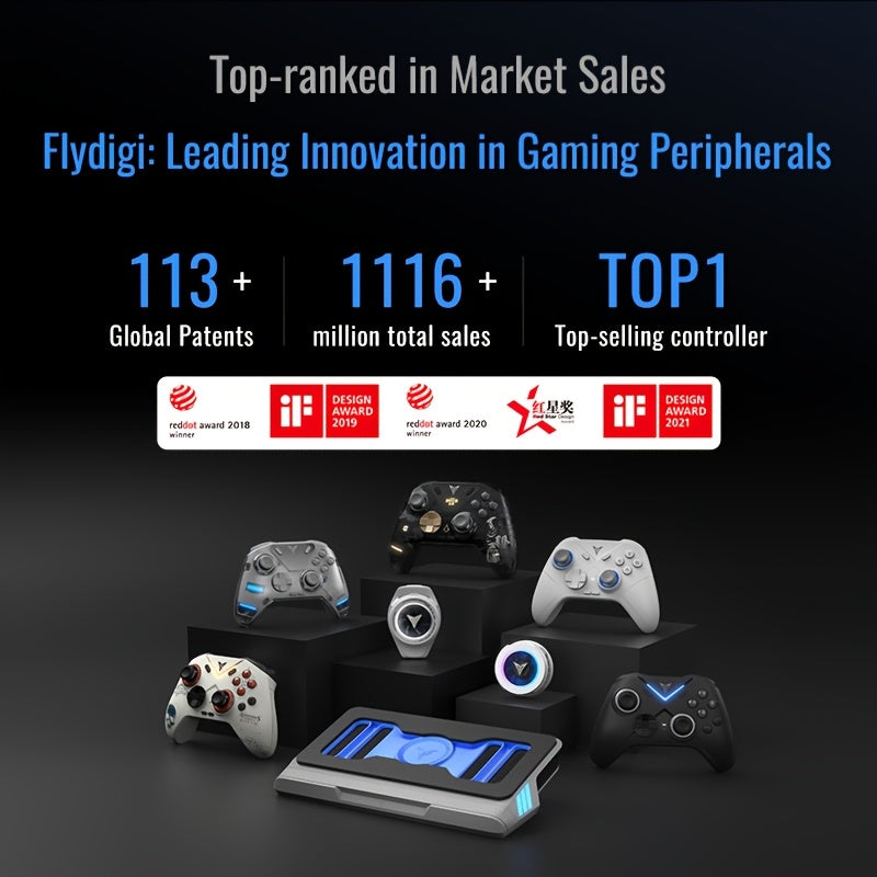 Flydigi Vader 4 Pro Игровой Контроллер: Беспроводной геймпад с усилением силы, регулируемыми триггерами и демпфированием для ПК, NS, мобильных устройств и ТВ-боксов.